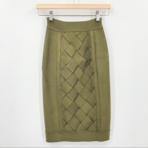House of CB Dresses & Skirts - House Of CB Bandage Midi Bodycon Pencil Skirt In Raive Khaki Green XS New